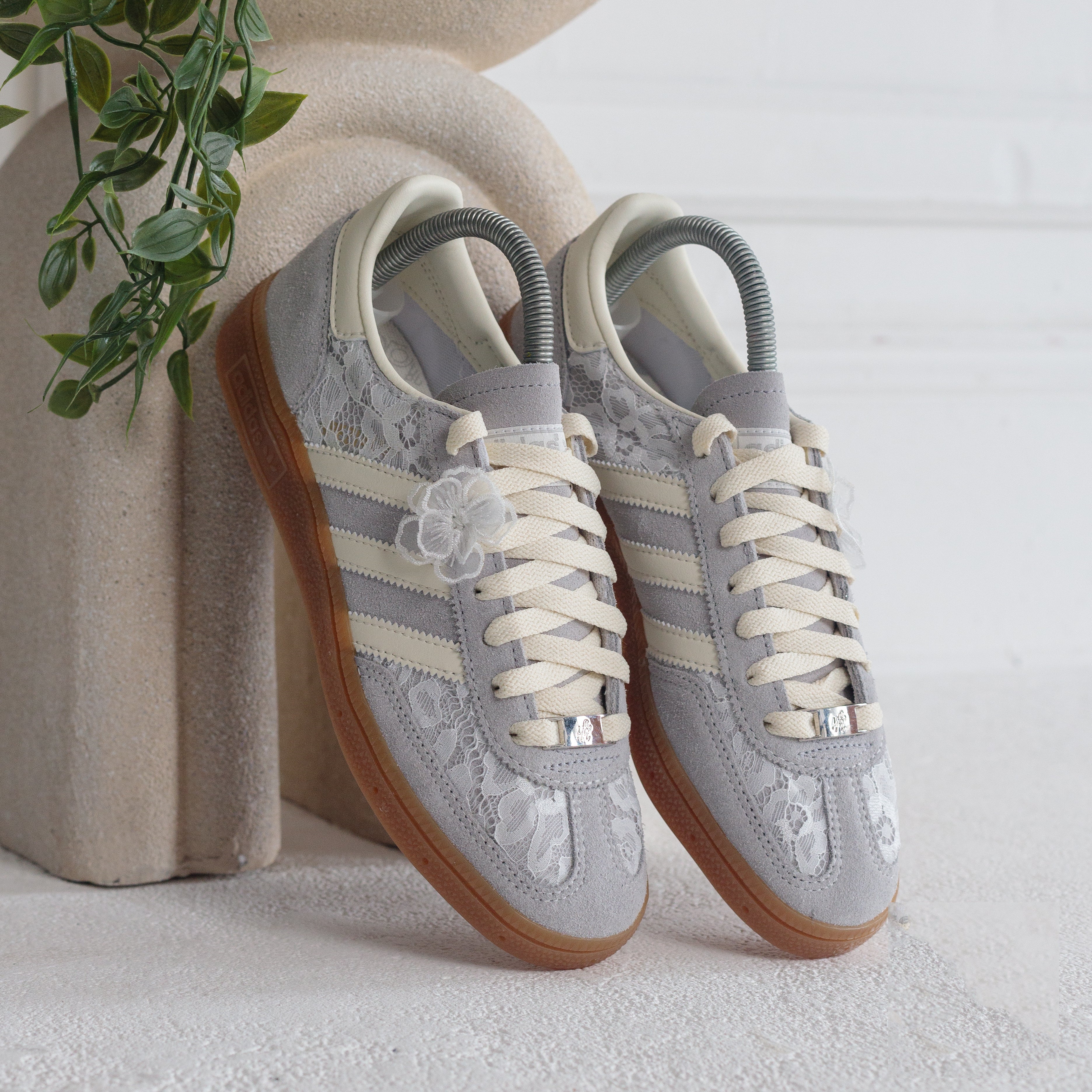 Spezial Lace Flower Grey Custom Adidas Samba
