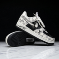Custom Hand Painted Checkerboard Air Force 1 Sneakers