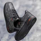 Hand Painted Black Custom Air Force 1 Sneakers