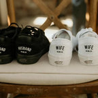 Personalized Bride & Groom Wedding Custom Sneakers, Custom Air Force 1 Pearl Bridal Shoes for Newlywed Wifey and Husband