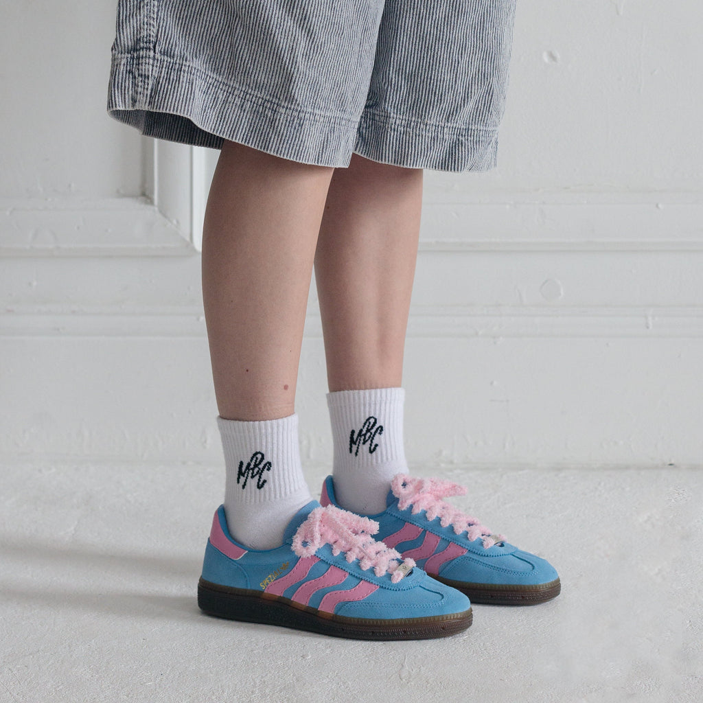 Candy Blue Pink Lace Custom Adidas Samba