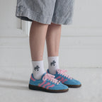 Candy Blue Pink Lace Custom Adidas Samba