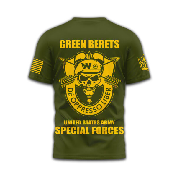 Washington Commanders | Premium NFL Green Berets 3D Shirt TD