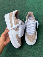 Custom Handmade Air Force 1 Sneakers with Rope Laces
