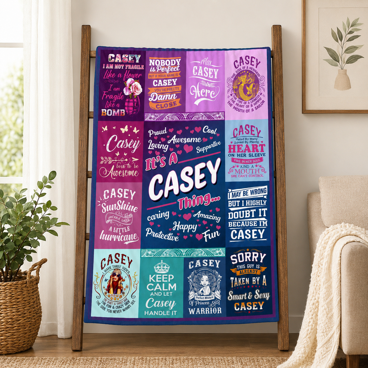 Casey Premium Sheepskin Blanket - Personalized “It’s A Casey Thing” Gift