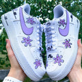 Purple Flowers Custom Air Force 1