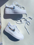 Abstract Pattern Blue Orange Custom Air Force 1