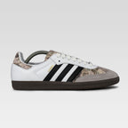 Vintage White Wood Grain Custom Adidas Samba