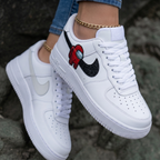 Among Us Red Crewmate Red Black Light Gray Custom Air Force 1
