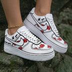 Anime Clouds Birds Red Custom Air Force 1