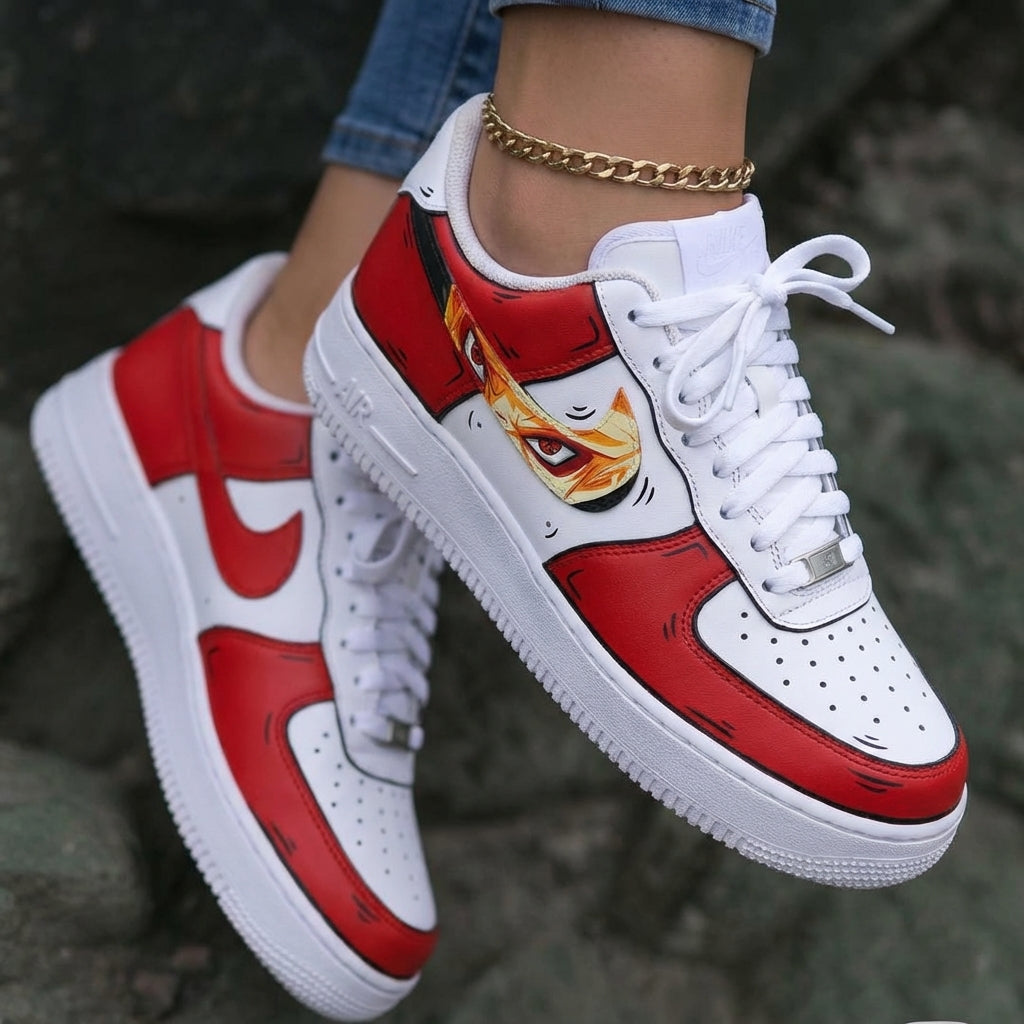 Anime Eye Red White Custom Air Force 1