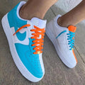 Asymmetric Blue Orange Custom Air Force 1