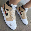 Audi RS Logo Tan Black Red Custom Air Jordan 1