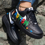 Autism Puzzle Pattern Black Custom Air Force 1