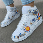 Auto - themed Splatter Blue Gold Custom Air Force 1