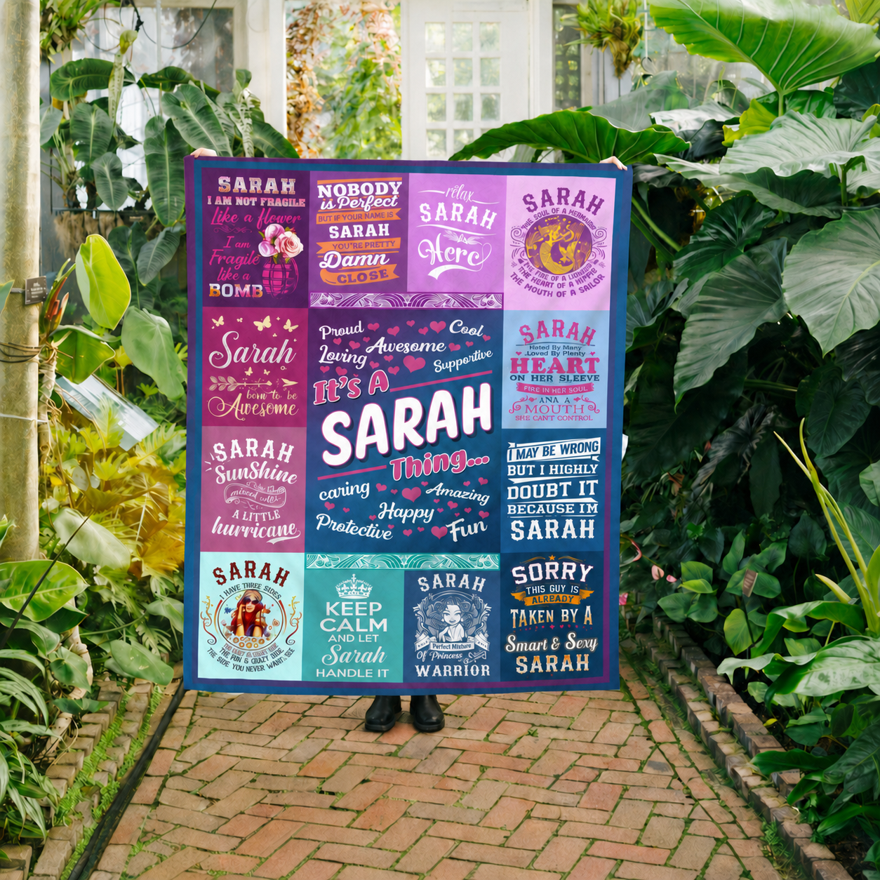 Sarah Premium Sheepskin Blanket - Personalized “It’s A Sarah Thing” Gift