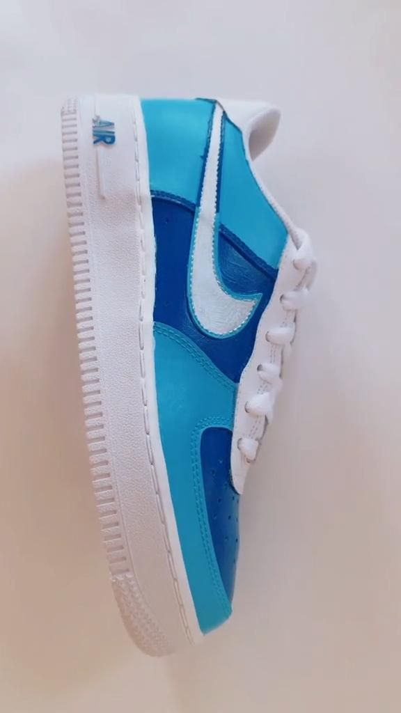 Baby Blue and Blue Custom Air Force 1