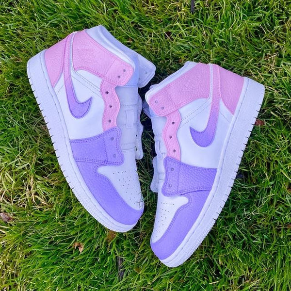 Baby Pink and Lilac Custom Air Jordan 1