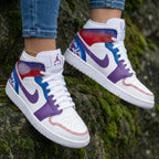 Baseball Theme Red Blue Custom Air Jordan 1
