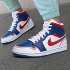 Baseball Theme Red White Blue Custom Air Jordan 1