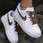 Bear Hearts White Brown Custom Air Force 1