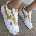 Bees Honeycomb Drip Yellow Custom Air Force 1