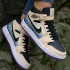 Beige Black Custom Air Jordan 1