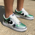 Black Crosses 69 Baby Green Silver Custom Air Force 1