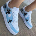 Black Crosses Baby Blue Silver Custom Air Force 1