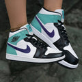 Black Green Purple Custom Air Jordan 1
