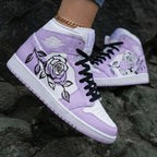 Black Rose Light Purple Custom Air Jordan 1