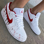 Blood Drip White Red Custom Air Jordan 1