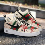 Blood Splatter Green Red Custom Air Force 1
