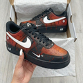Blood - Splatter Pattern Black Red Custom Air Force 1