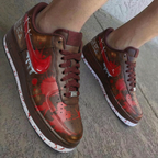 Blood Splatter Pattern Brown Red Custom Air Force 1