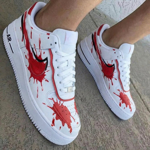 Blood Splatter Red Custom Air Force 1