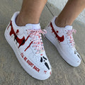 Blood Splatter Scream Red Black Custom Air Force 1