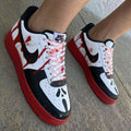 Blood Splatter Skull Black Red Custom Air Force 1
