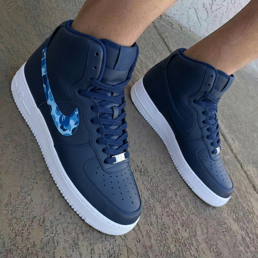 Blue Camo Navy Custom Air Force 1