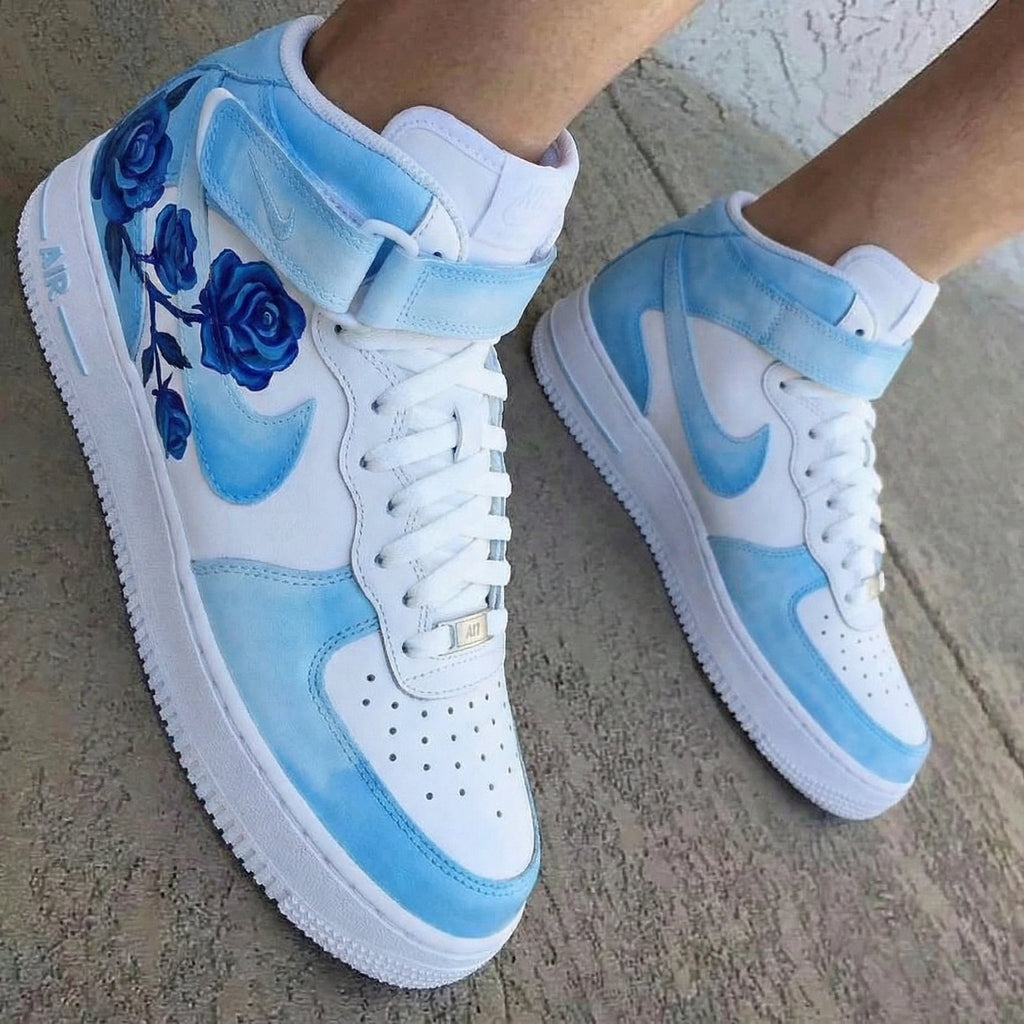 Blue Rose Baby Blue Custom Air Force 1