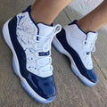 Blue Splatter White Navy Blue Retro Unc Win Custom Air Jordan 11