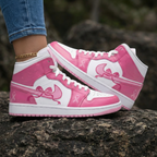Bow And Ribbon Pink And White Custom Air Jordan 1