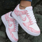 Bow Clouds Stars Baby Pink White Custom Dunk