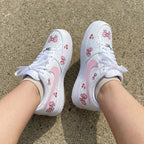 Bows Cherries Baby Pink Custom Air Force 1