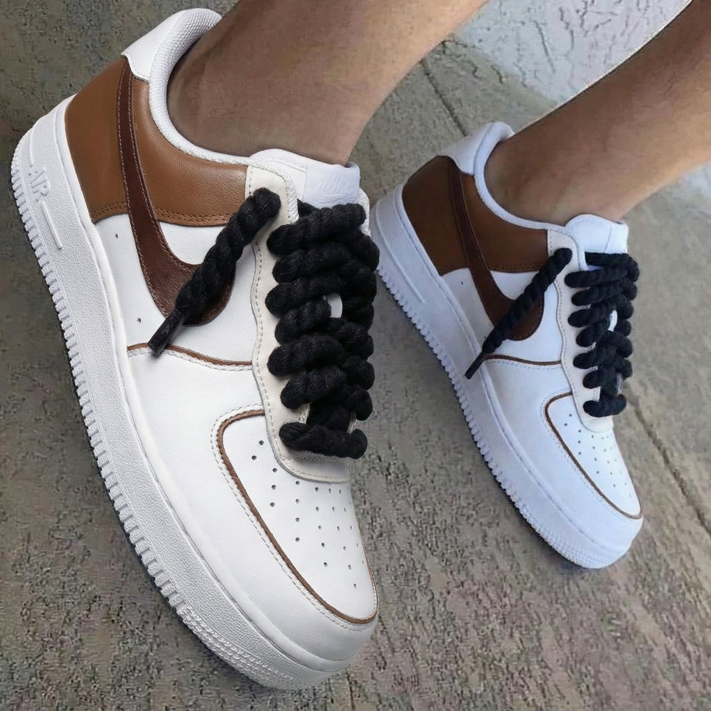 Brown and Black Laces Custom Air Force 1