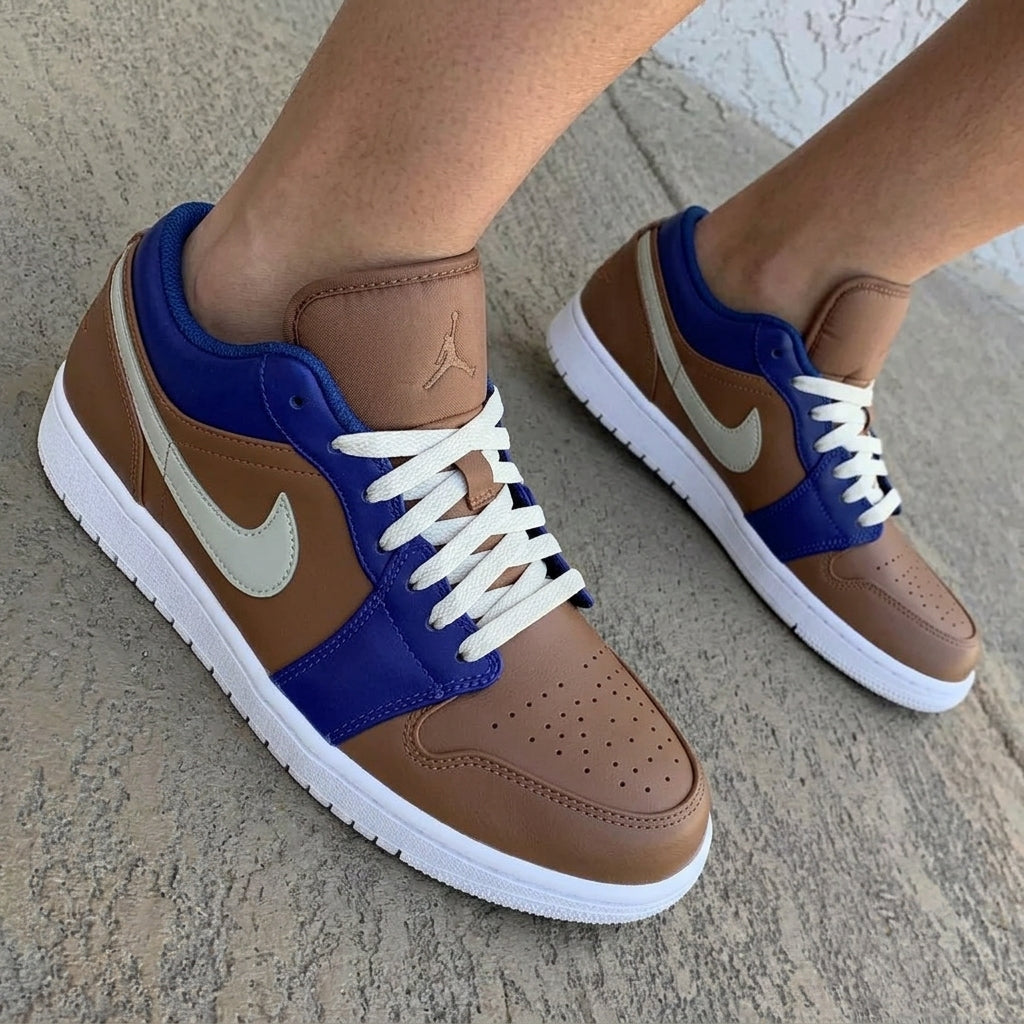 Brown Blue Custom Air Jordan 1