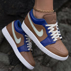 Brown Blue Custom Air Jordan 1