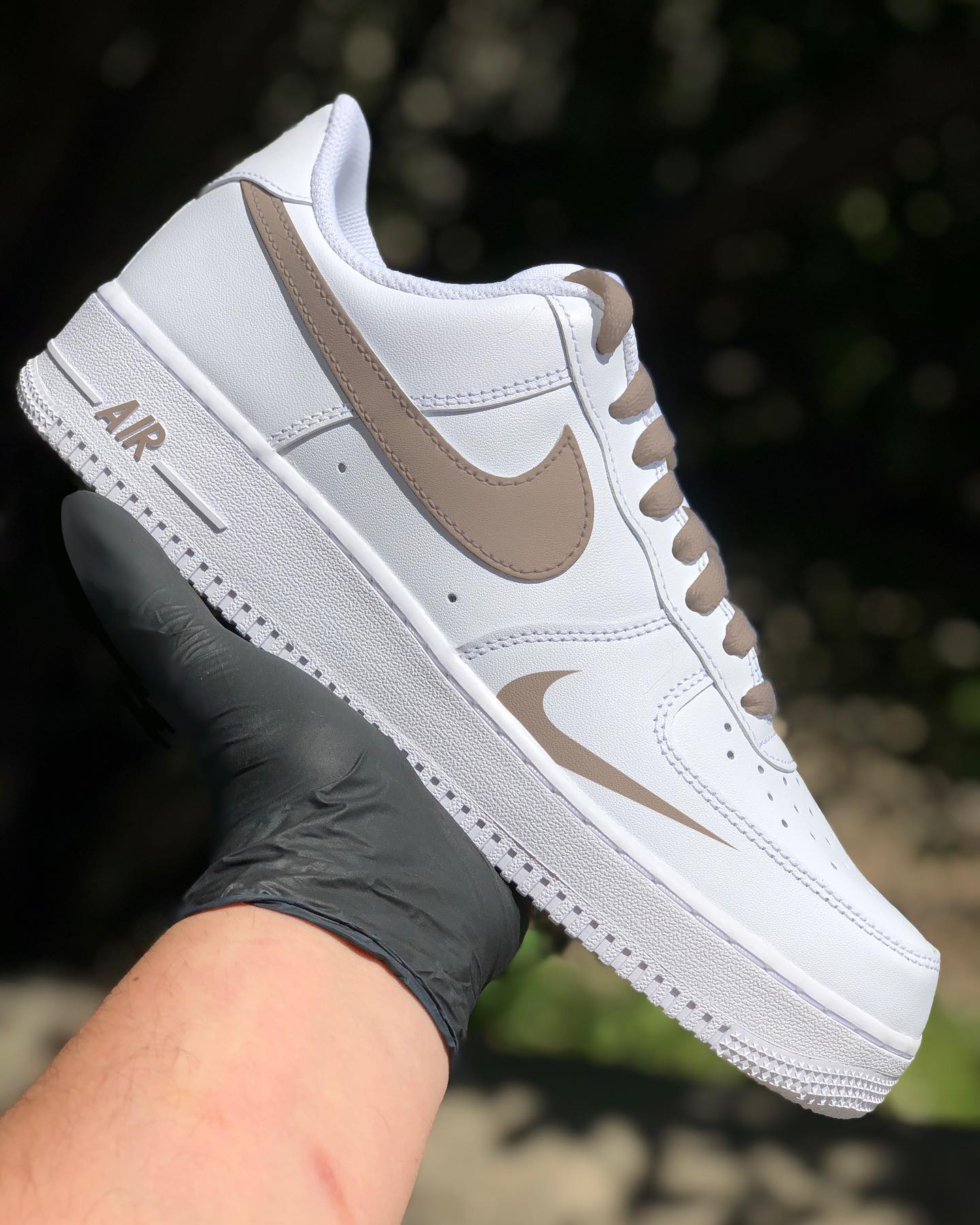 Brown Swoosh Custom Air Force 1