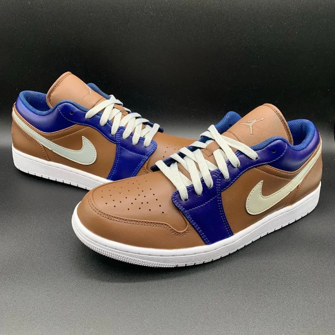 Brown with Blue Accents Custom Air Jordan 1