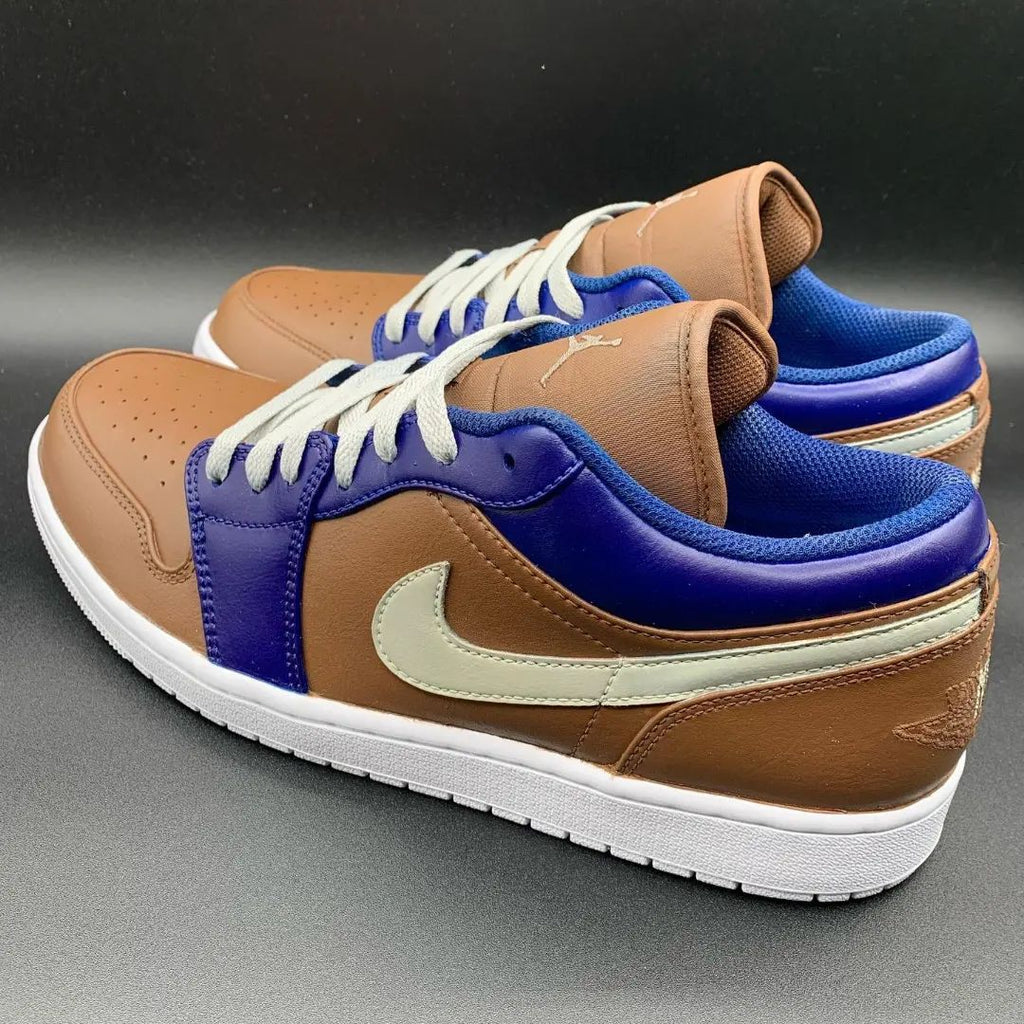 Brown with Blue Accents Custom Air Jordan 1